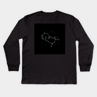 Zodiac sign constellation - gemini Kids Long Sleeve T-Shirt